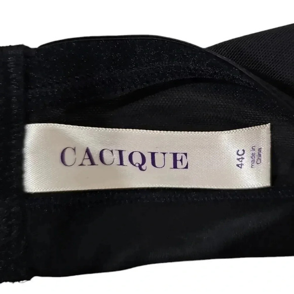 Cacique Balconette Wire-Free Bra Black Size 44C - Picture 4 of 7